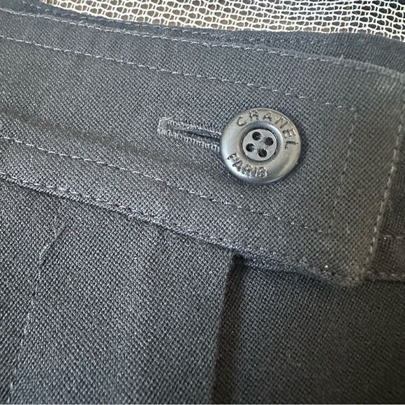 Vintage 80’s Chanel High Waisted Wide Leg Black Trousers - Picture 10 of 16